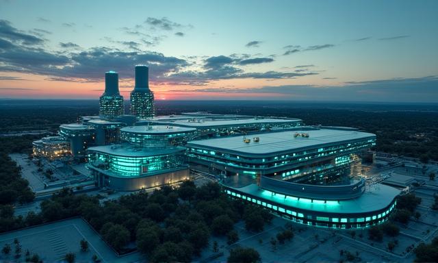 Futuristische nachhaltige Energie-Infrastruktur