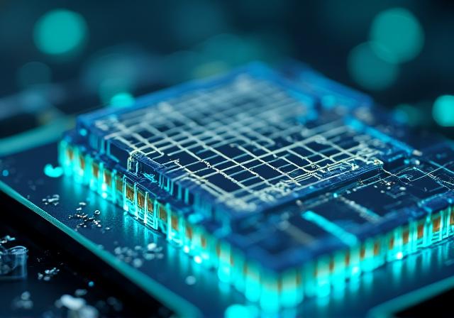 Mikroskopische Ansicht einer modernen Batteriestruktur